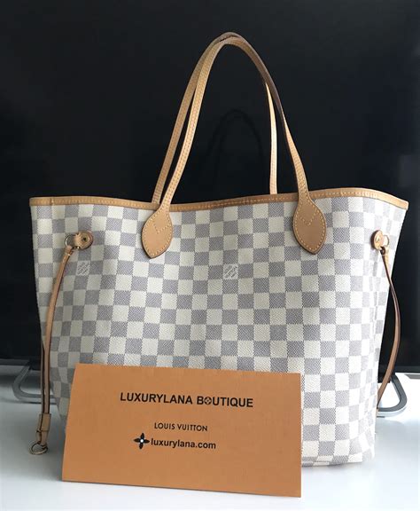 louis vuitton neverfull azur damier